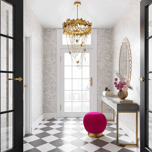 Butterfly Chandelier by TOV Furniture in gold. Made from iron in a modern style.