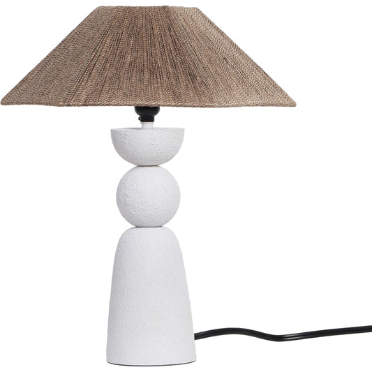 Shabby Rope Table Lamp by TOV Furniture in black, natural, white. Made from iron, jute in a cottage & farmhouse style.