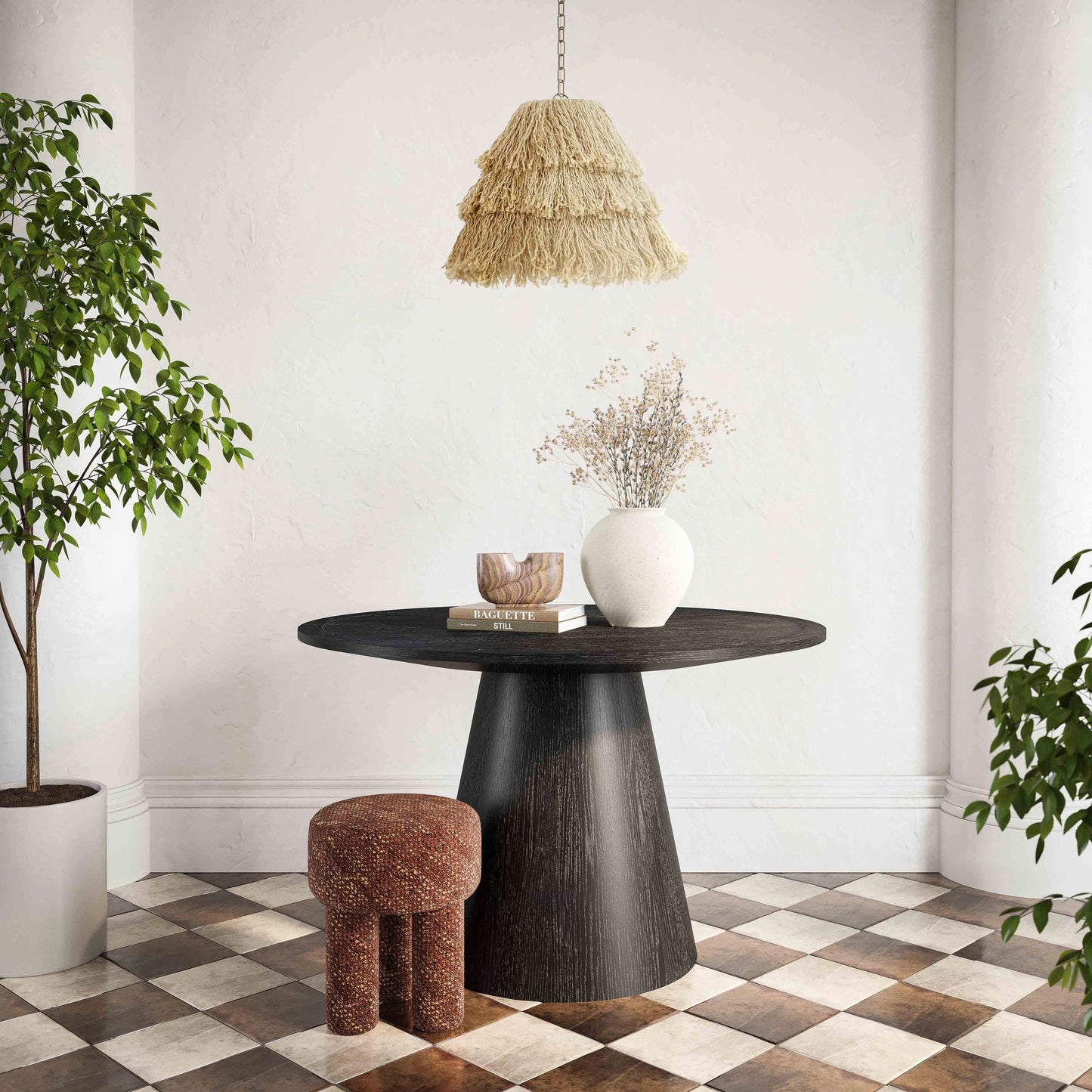 006 SI-2107280 | Lifestyle | Charlee Pendant Lamp by TOV Furniture in natural. Made from iron, rattan in a cottage & farmhouse style.