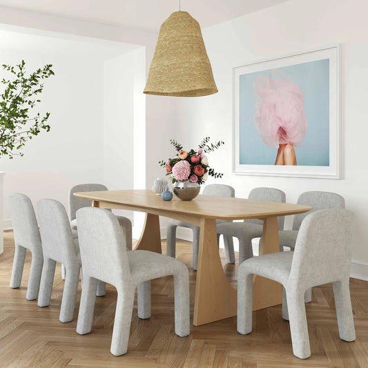 Aylin Grass Pendant Lamp by TOV Furniture in natural. Made from grass in a coastal style.