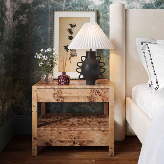 Hazza Pleated Table Lamp by TOV Furniture. Made from iron, stone in a eclectic & global style.