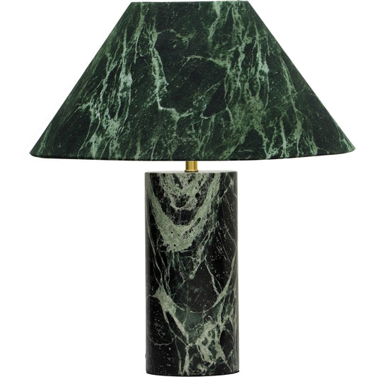 Mable Marble Print Table Lamp by TOV Furniture in green. Made from fabric, marble in a eclectic & global style.