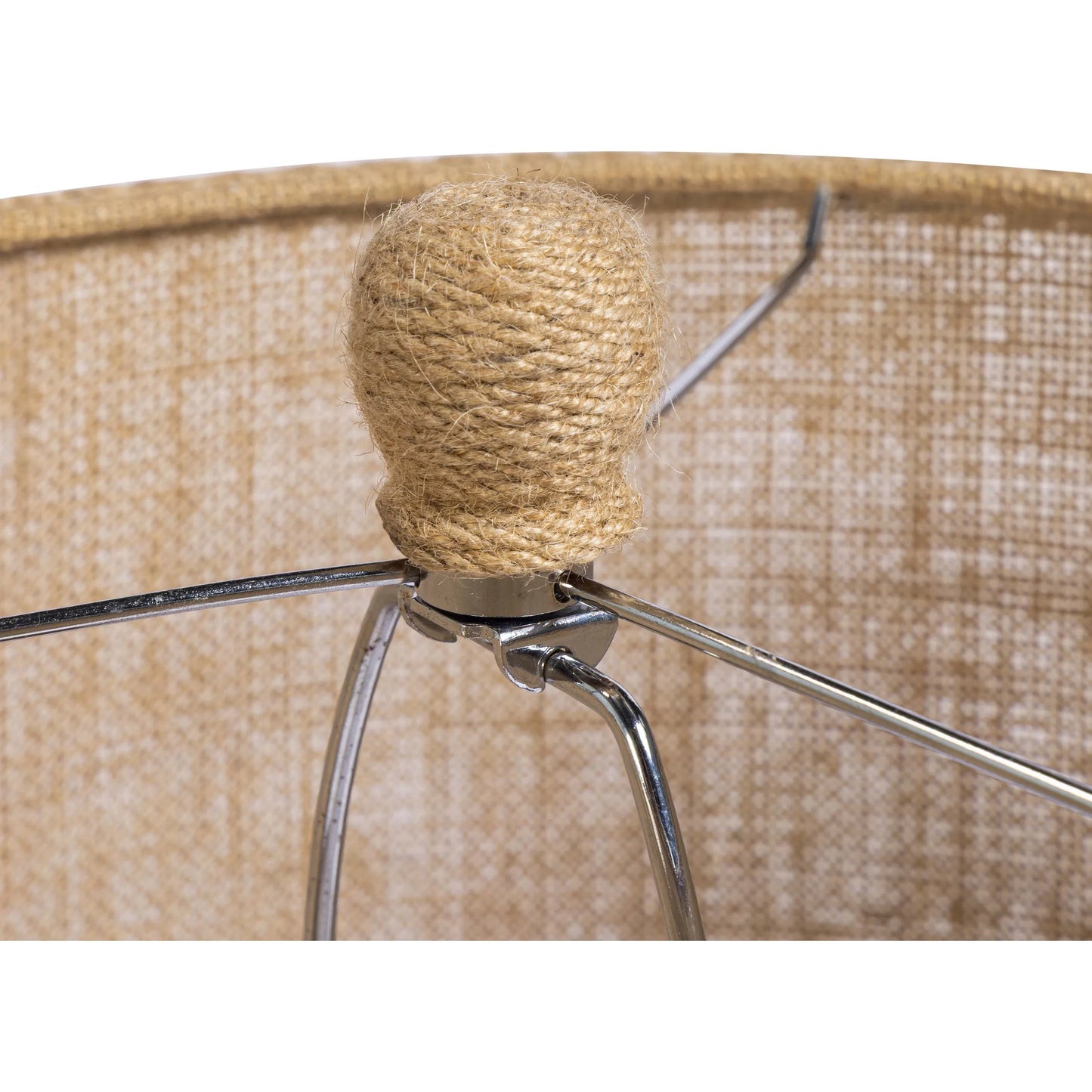 002 SI-2532626 | Closeup | Baha Table Lamp by TOV Furniture in natural. Made from bamboo, burlap, jute, metal in a unique style.