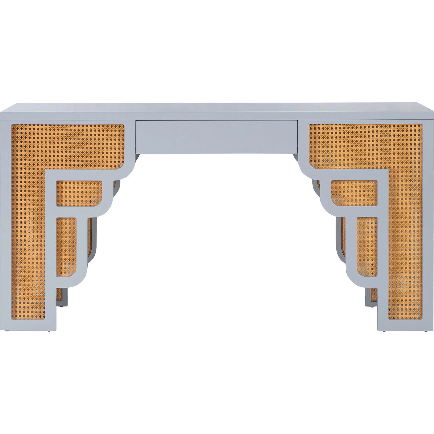 012 SI-1984248 | Additional Silo | Suzie Executive Desk by TOV Furniture. Made from mdf, rattan in a modern style.