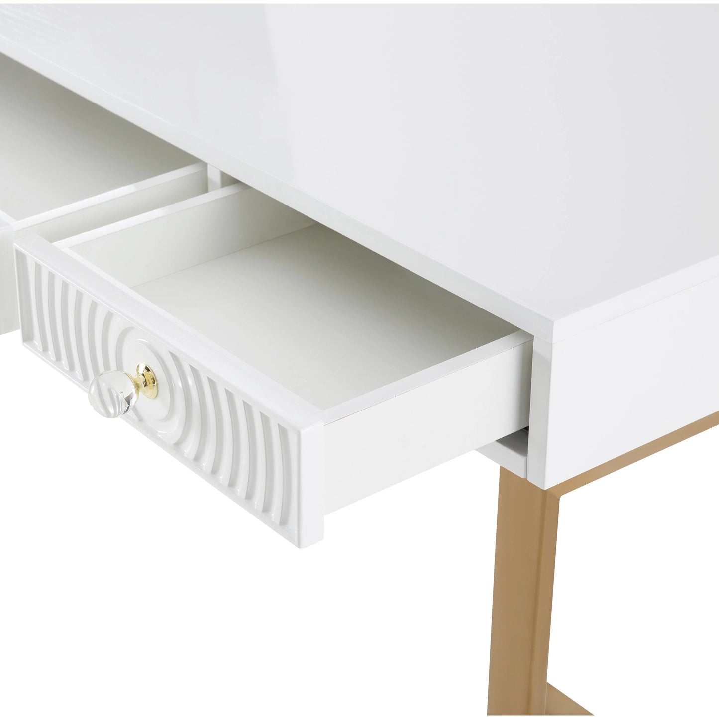 017 SR-833841 | Additional Silo | Janie Lacquer Desk by TOV Furniture. Made from mdf in a transitional style.