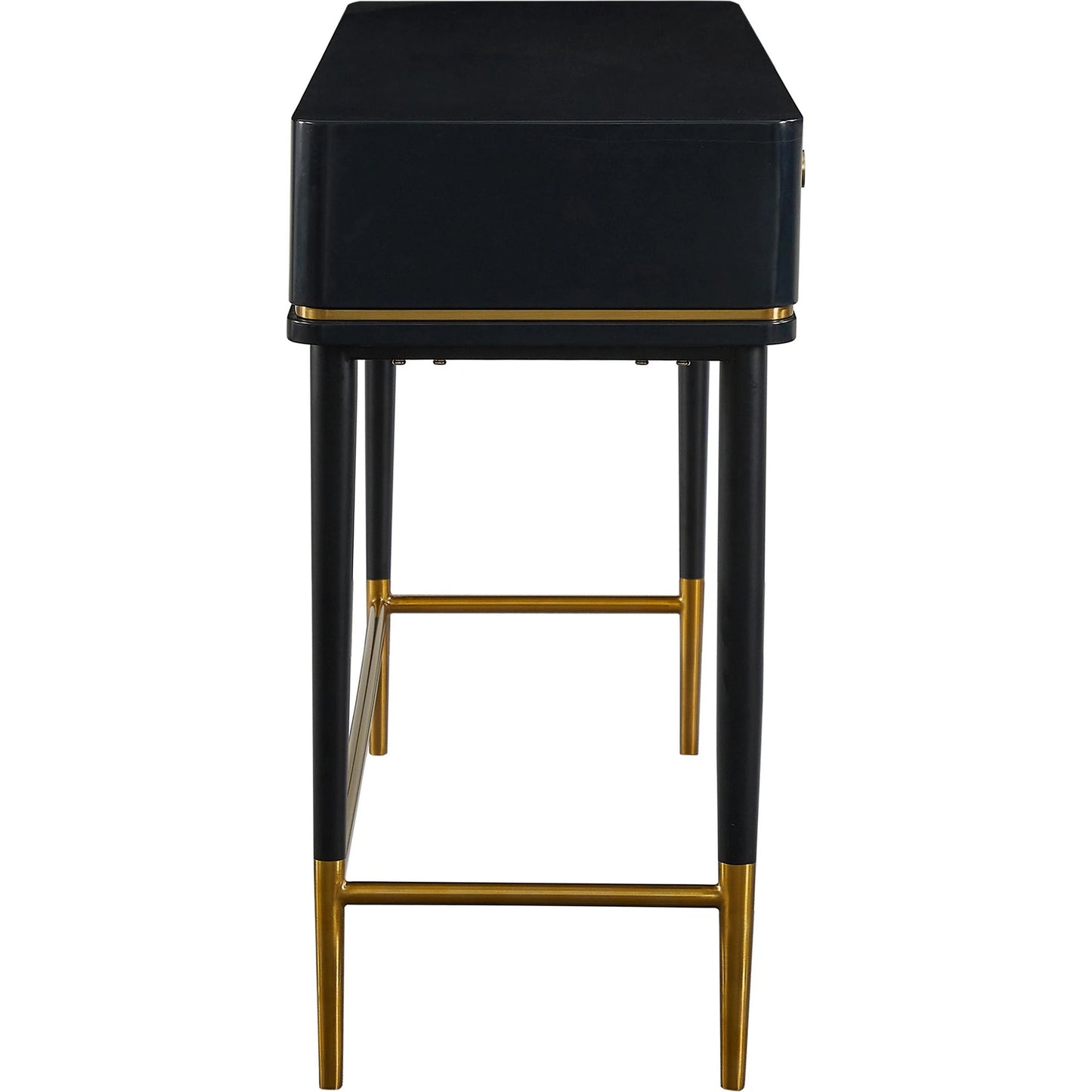 007 SI-2122158 | Additional Silo | Mariah Two Drawer Desk by TOV Furniture. Made from mdf, stainless steel in a modern style.