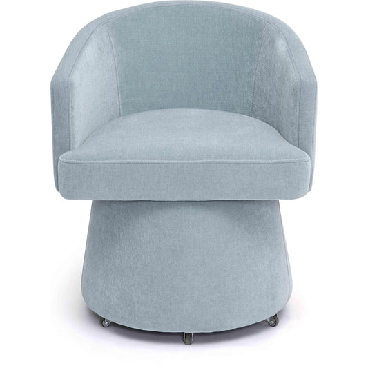 Kristen Upcycled Chenille Rolling Desk Chair by TOV Furniture. Made from unique in a transitional style.