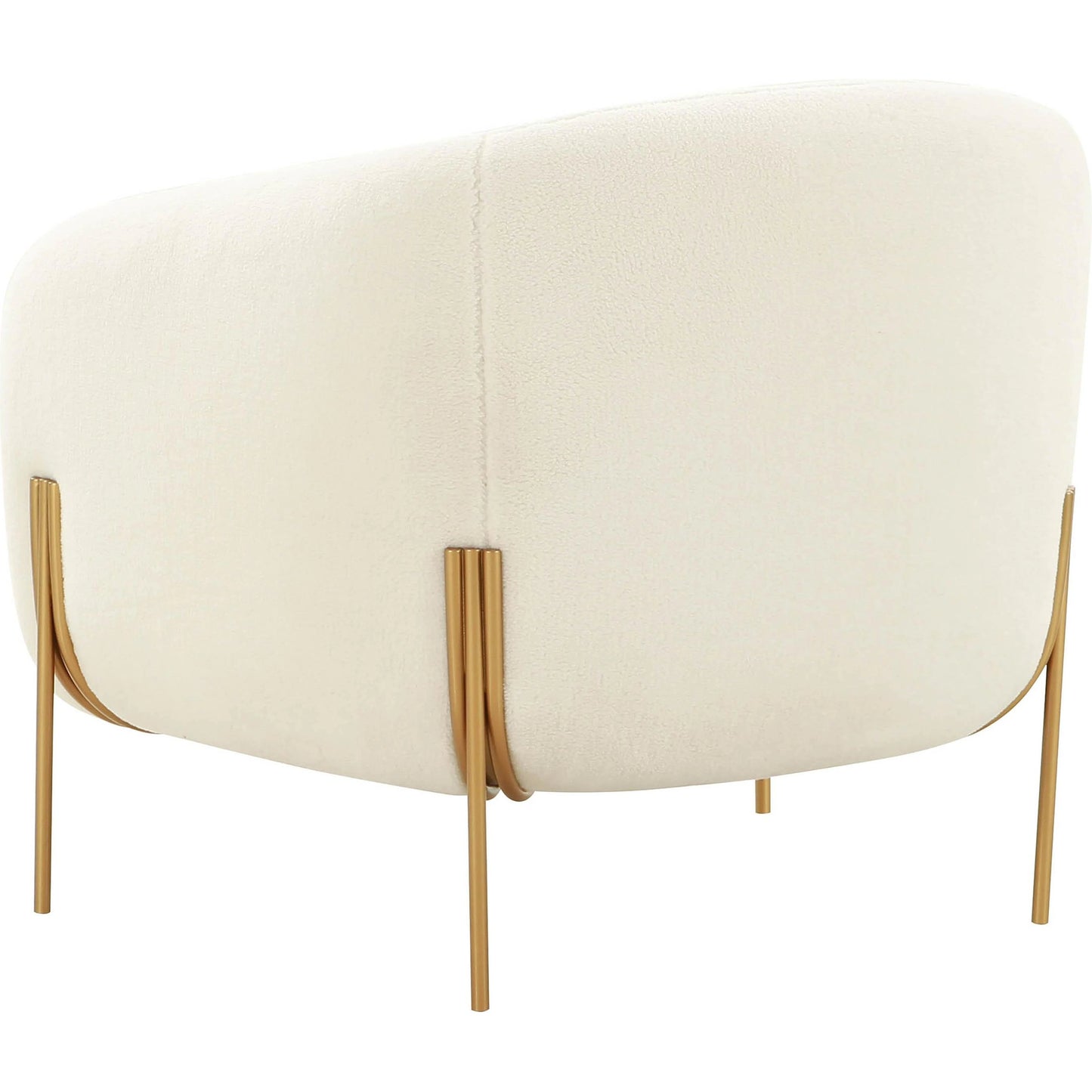 003 SI-1984292 | Additional Silo | Kandra Shearling Accent Chair by TOV Furniture in cream. Made from faux shearling, iron, wood in a modern style.