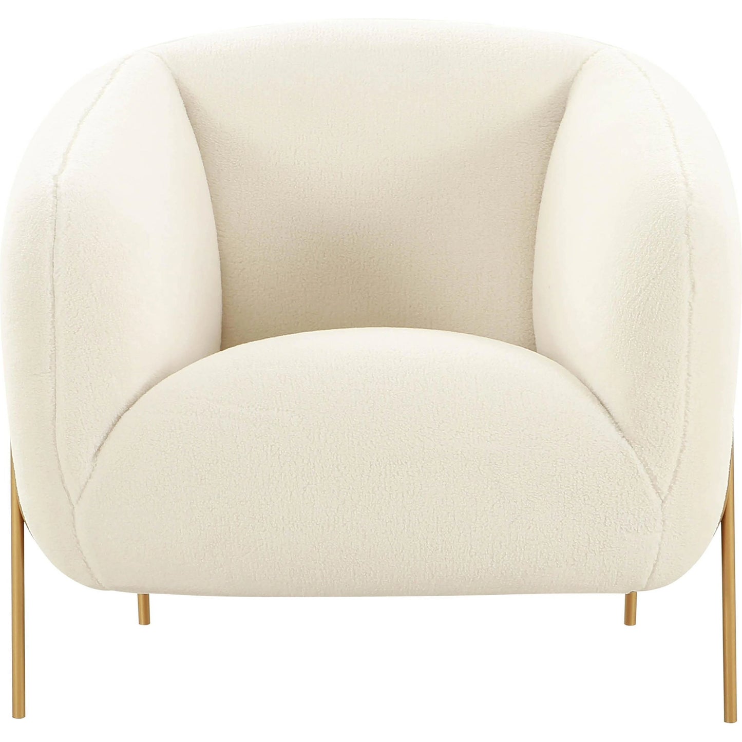 002 SI-1984292 | Additional Silo | Kandra Shearling Accent Chair by TOV Furniture in cream. Made from faux shearling, iron, wood in a modern style.