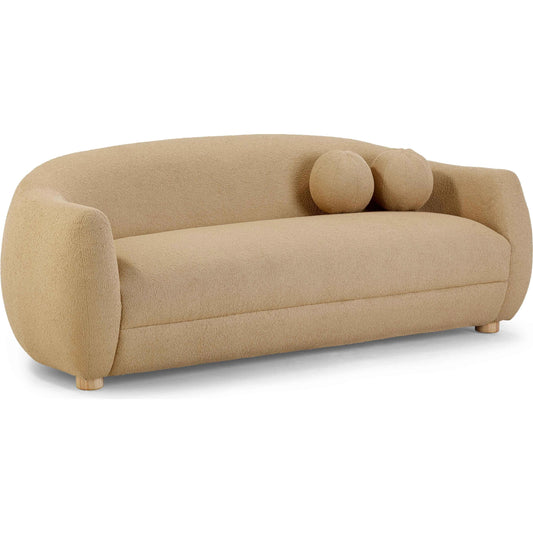 Judy Boucle Sofa by TOV Furniture. Made from boucle, plywood, wood in a transitional style.