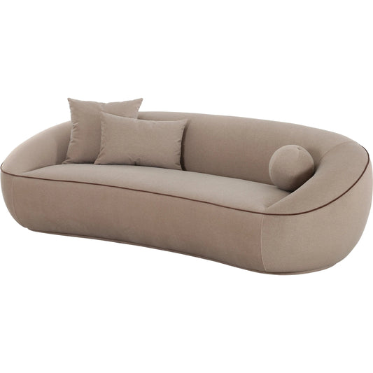 001 SI-2527414 | Primary Silo | Jenny Sofa by TOV Furniture in taupe. Made from faux mohair, plywood in a unique style.