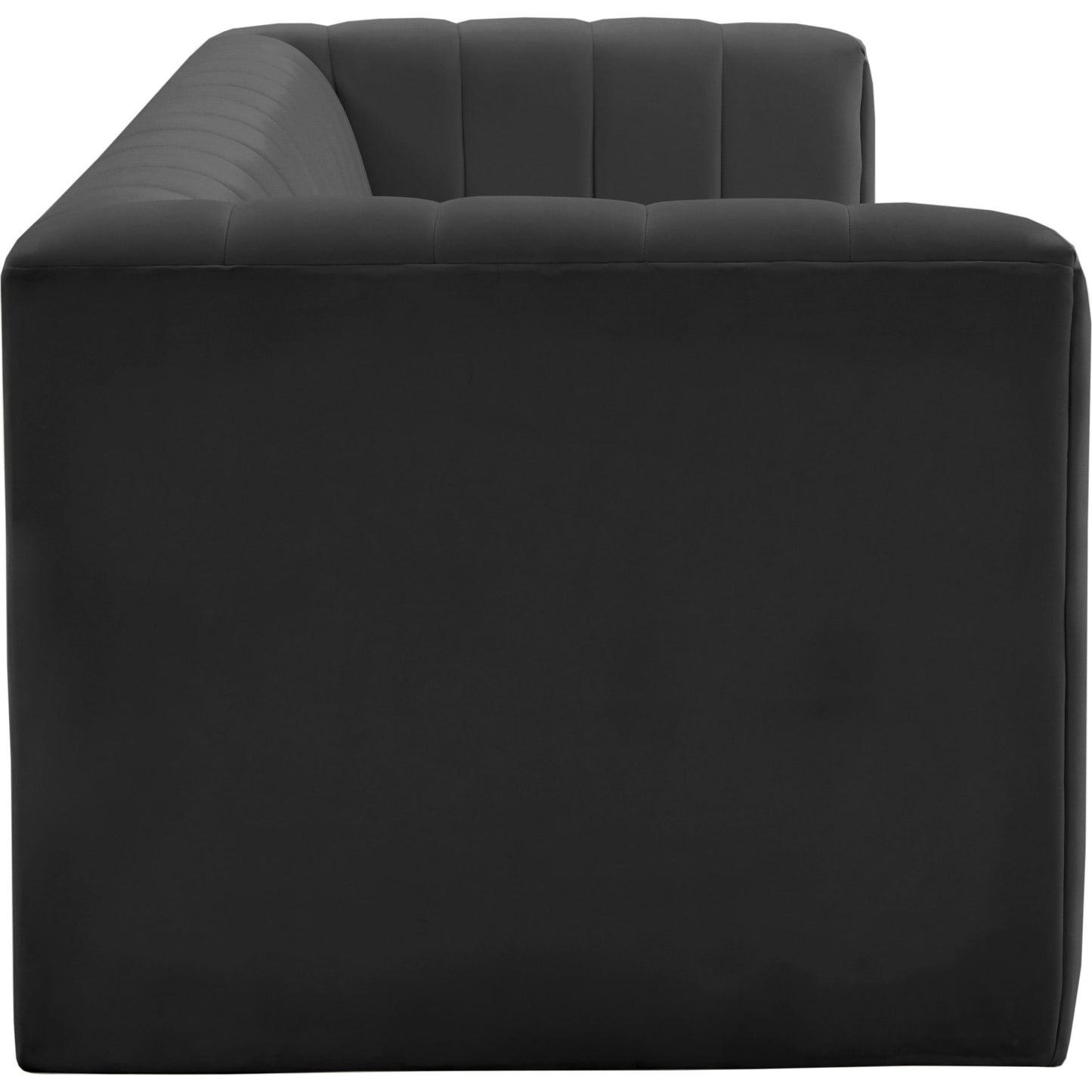 003 SI-1787235 | Additional Silo | Norah Velvet Sofa by TOV Furniture in black. Made from velvet, pine in a transitional style.
