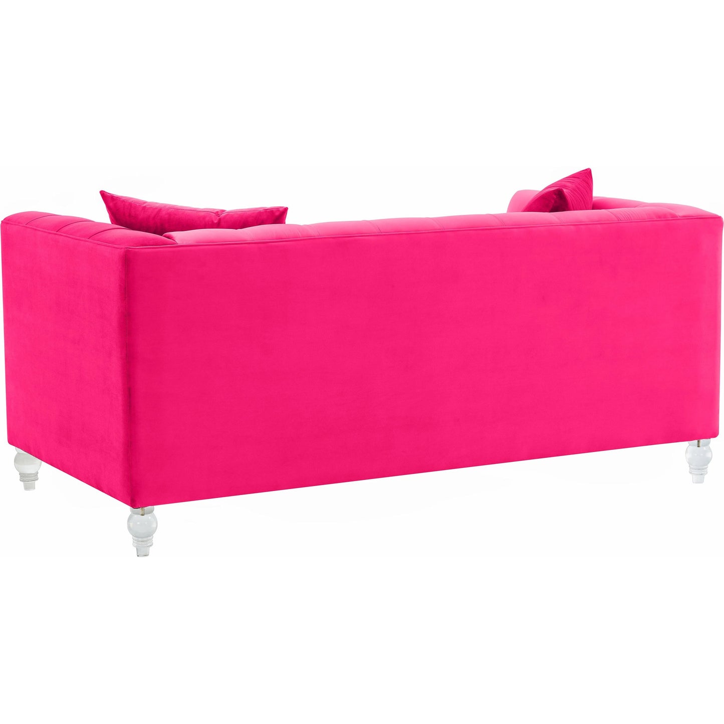 003 SI-1984305 | Additional Silo | Bea Velvet Loveseat by TOV Furniture in pink. Made from velvet, wood in a modern style.