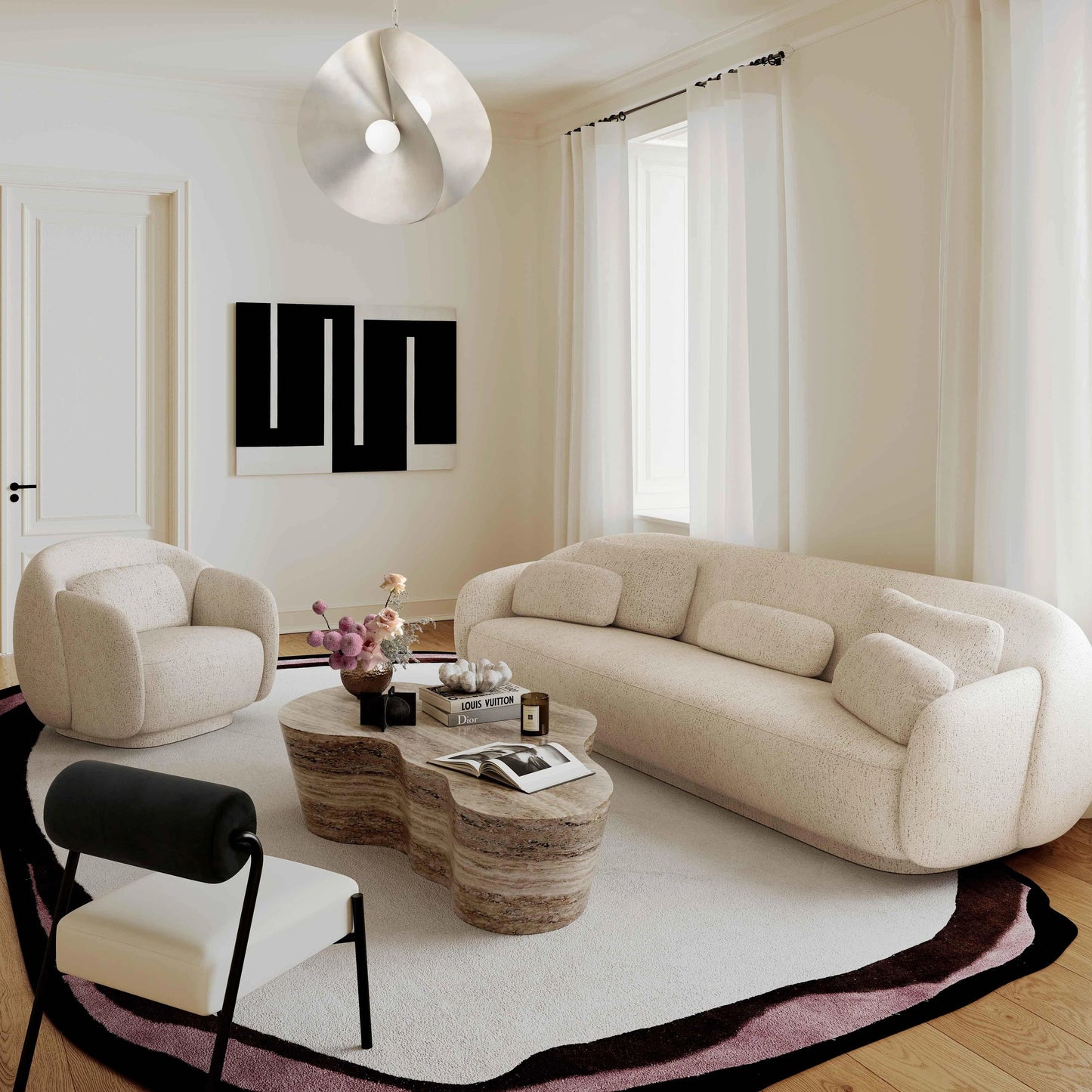 006 SI-1984351 | Lifestyle | Misty Boucle Sofa by TOV Furniture. Made from unique in a modern style.