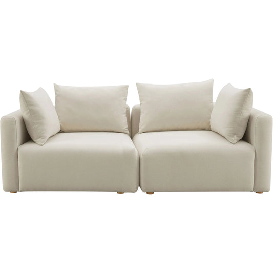001 SI-2122137 | Primary Silo | Hangover Linen Loveseat by TOV Furniture in cream. Made from linen, wood in a modern style.