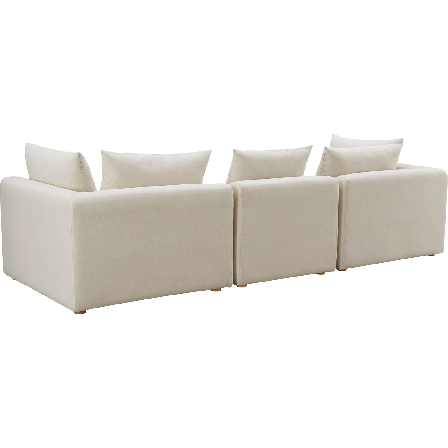 004 SI-2122142 | Additional Silo | Hangover Linen Sofa by TOV Furniture in cream. Made from linen, wood in a modern style.