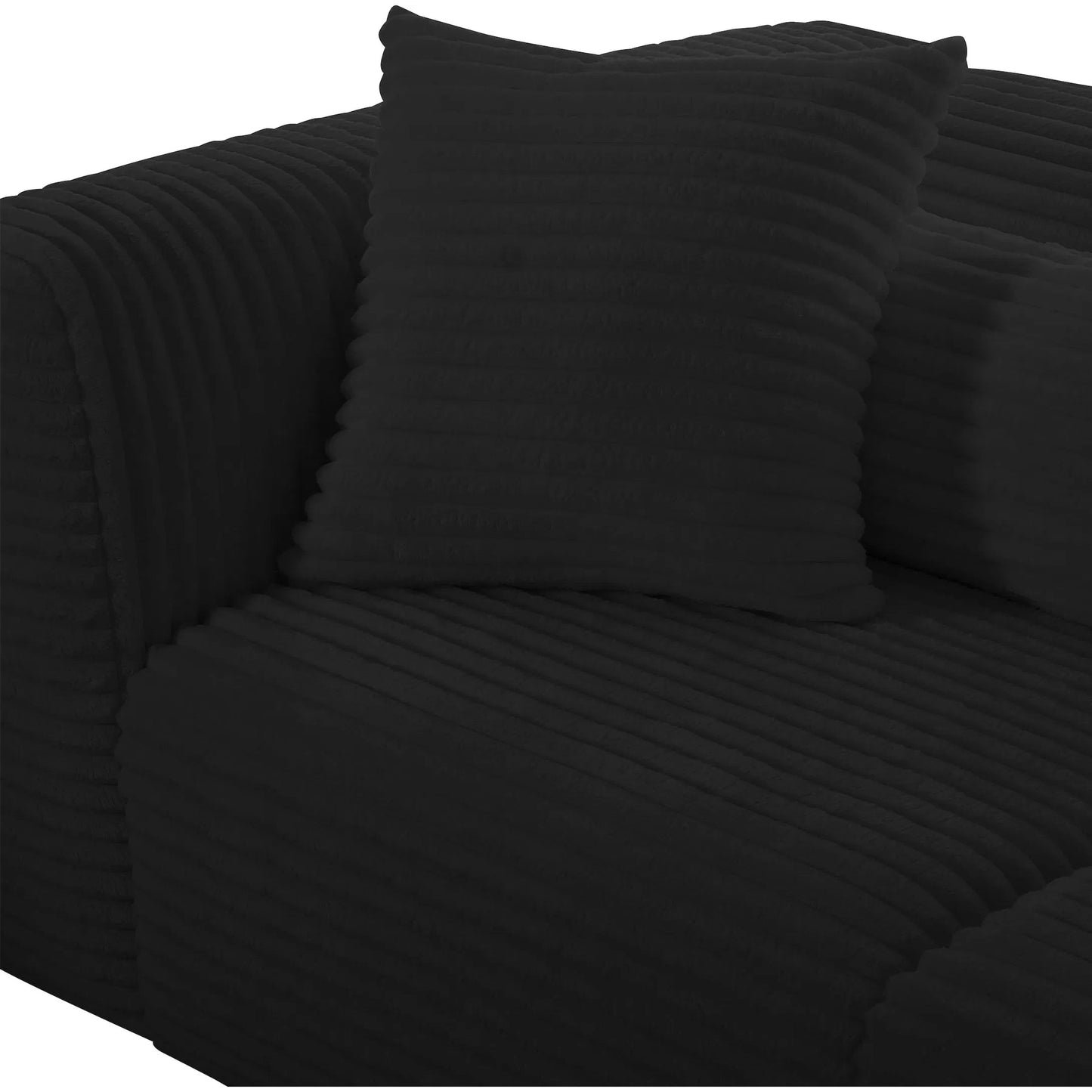 011 SI-2248524 | Closeup | Tarra Fluffy Oversized Corduroy Modular Loveseat by TOV Furniture. Made from unique in a transitional style.