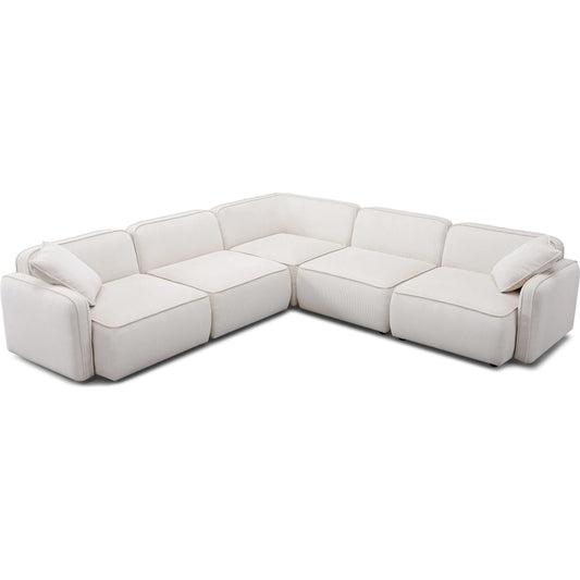 000 SI-2356379 | Primary Silo | Travie Performance Corduroy Velvet Modular L-Sectional by TOV Furniture. Made from corduroy, plywood, wood in a transitional style.