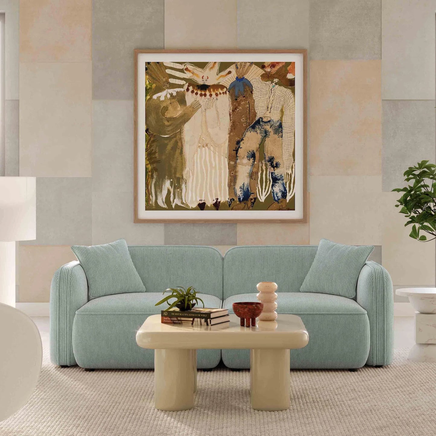 013 SI-2356382 | Lifestyle | Travie Performance Corduroy Velvet Modular Loveseat by TOV Furniture. Made from corduroy, plywood, wood in a transitional style.