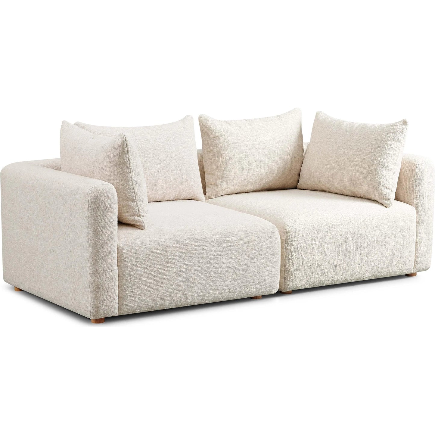 001 SI-2320889 | Primary Silo | Hangover Heavy Textured Fabric Loveseat by TOV Furniture. Made from fabric, plywood, wood in a unique style.