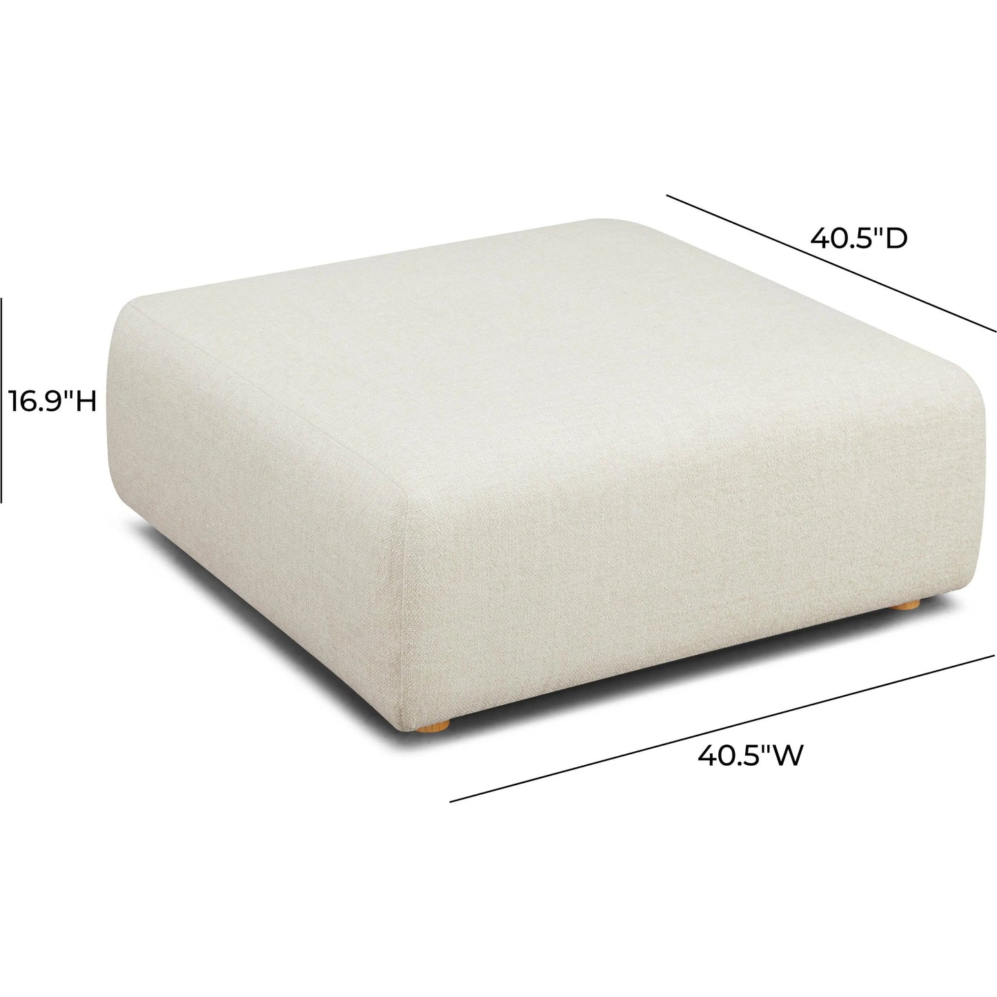 004 SI-2320893 | Additional Silo | Hangover Heavy Textured Fabric Ottoman by TOV Furniture. Made from fabric, plywood, wood in a unique style.