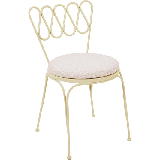 Erica Wrought Iron Outdoor Chair by TOV Furniture. Made from fabric, iron in a eclectic & global style.