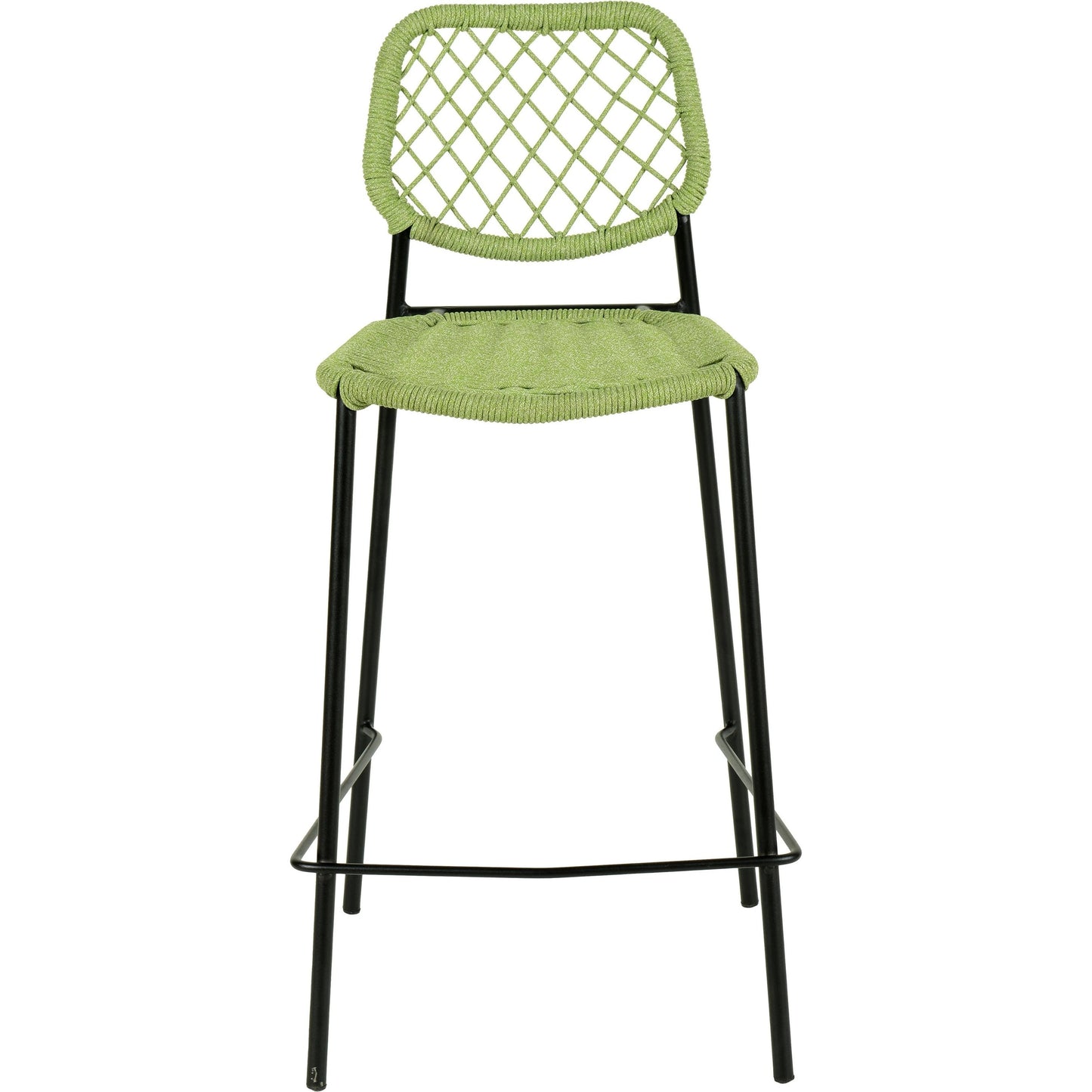 002 SI-2122153 | Primary Silo | Lucy Dyed Cord Outdoor Counter Stool by TOV Furniture. Made from iron, rope in a cottage & farmhouse style.