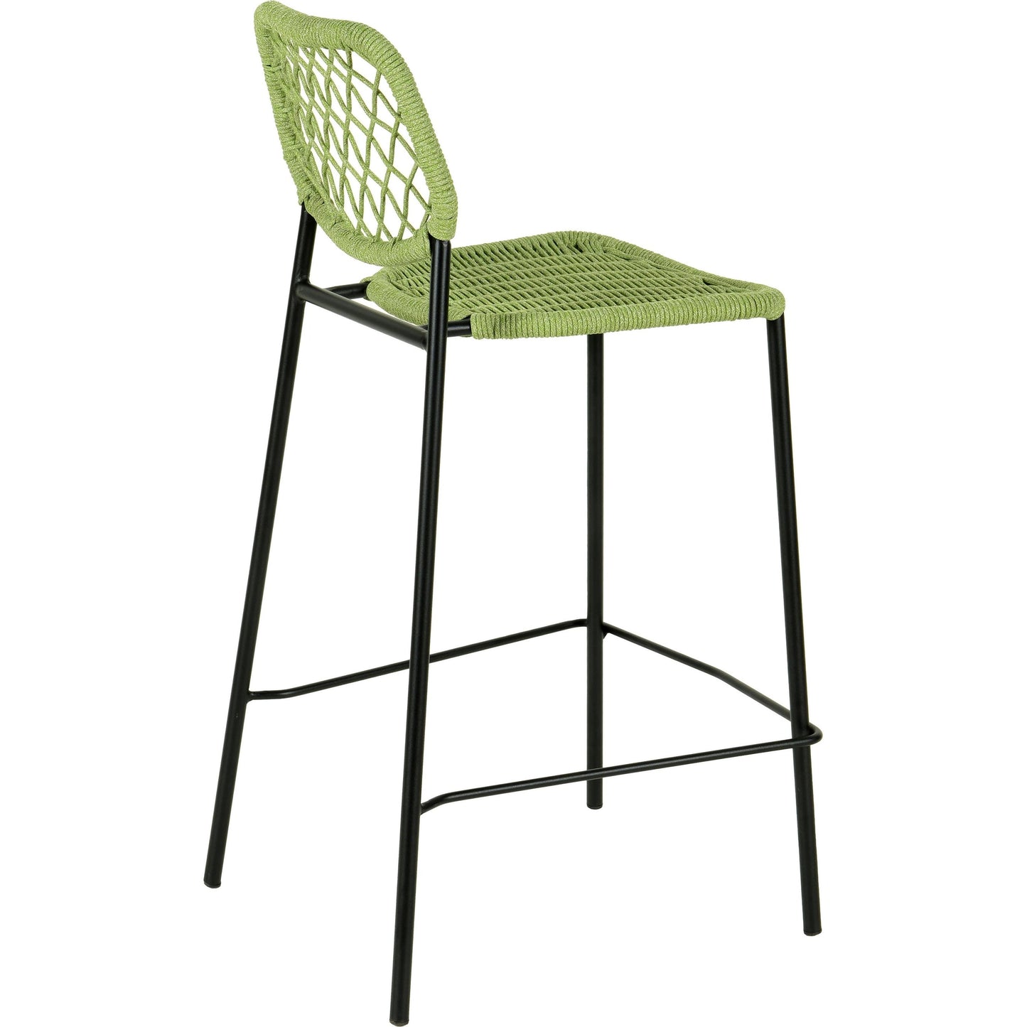 005 SI-2122153 | Additional Silo | Lucy Dyed Cord Outdoor Counter Stool by TOV Furniture. Made from iron, rope in a cottage & farmhouse style.