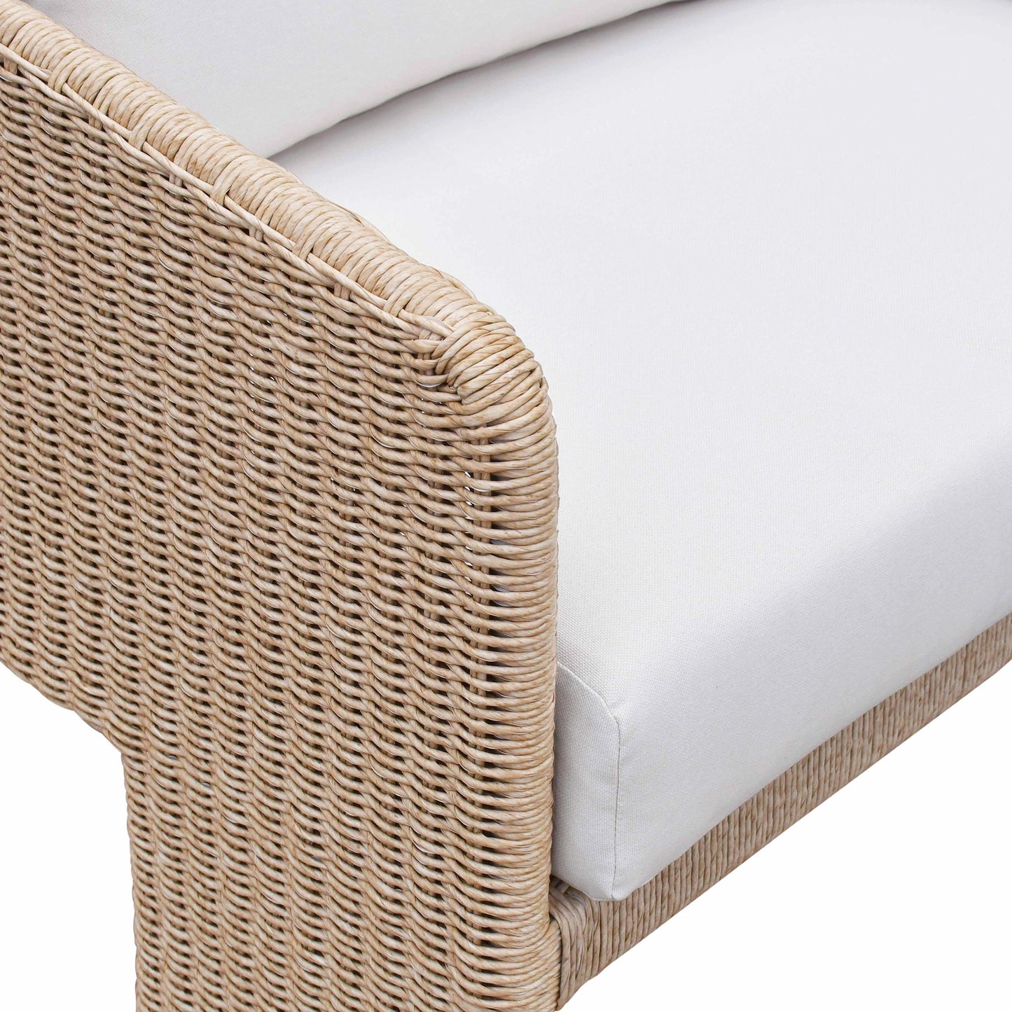 004 SI-2122107 | Additional Silo | Alexa Outdoor Sofa by TOV Furniture in cream. Made from aluminum, polyester in a coastal style.