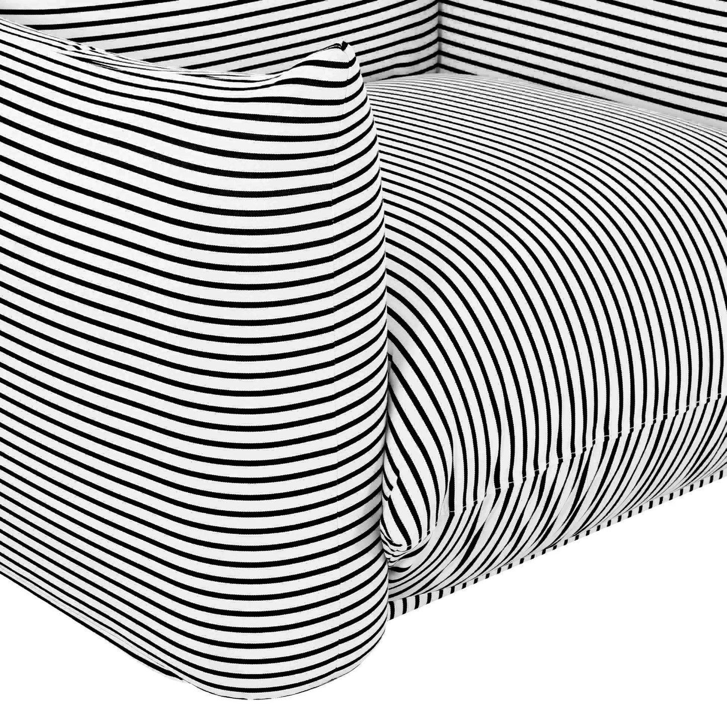 019 SI-2248461 | Unknown | Saint Tropez Striped Stuffed Outdoor Armchair by TOV Furniture. Made from unique in a unique style.