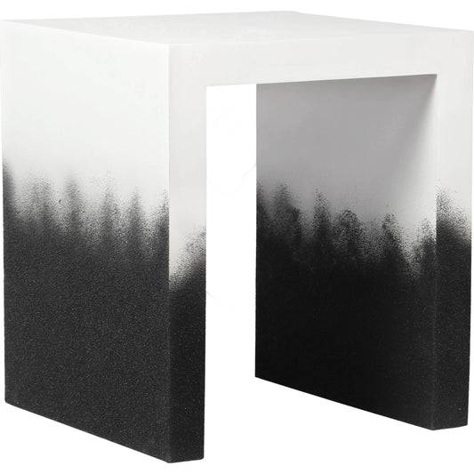 Matra End Table by TOV Furniture in black, white. Made from wood in a modern style.