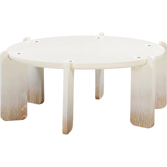 Gloria Coffee Table by TOV Furniture in cream. Made from mdf, oak in a modern style.