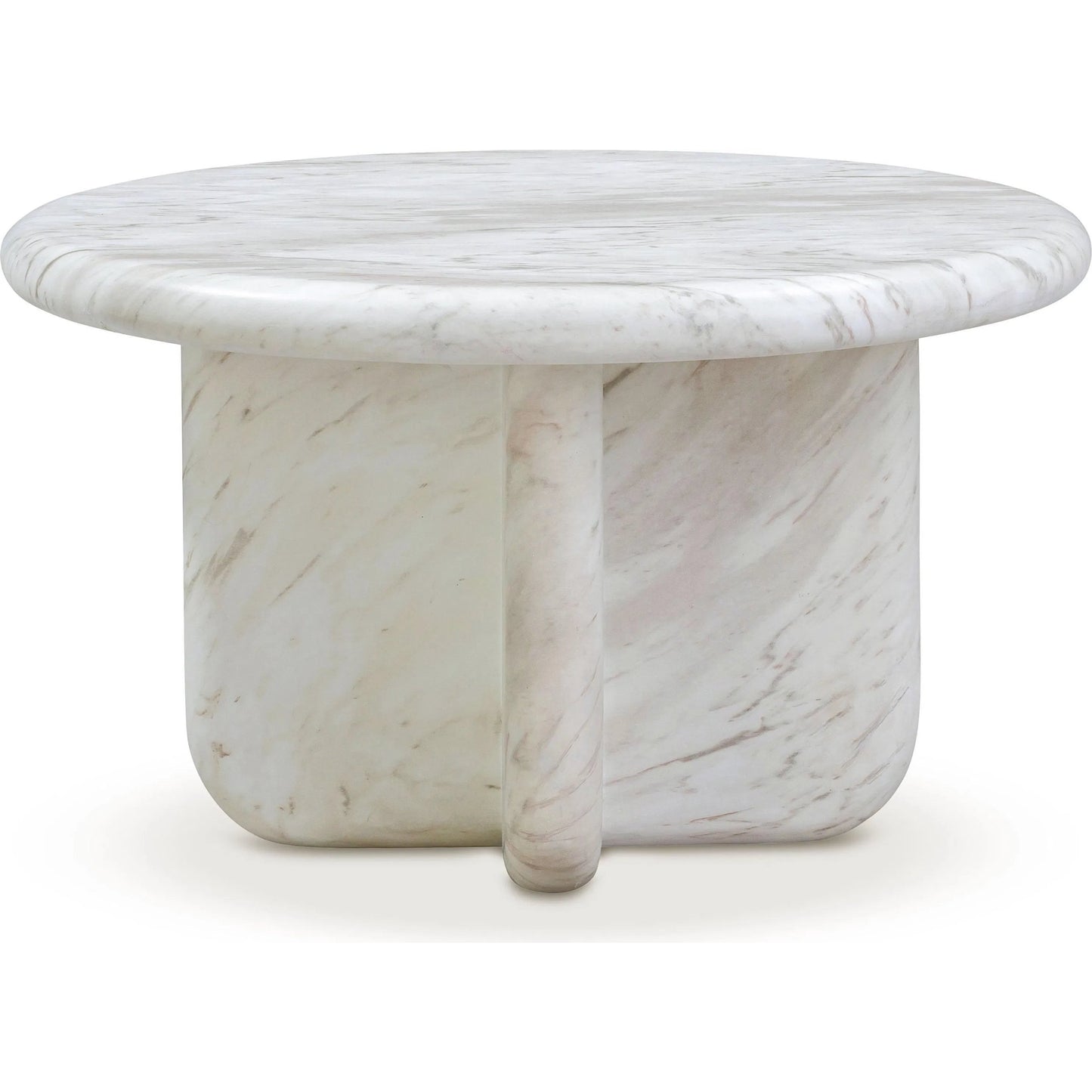 003 SI-2320933 | Unknown | Juju Nesting Marble Coffee Tables by TOV Furniture in white. Made from concrete in a unique style.