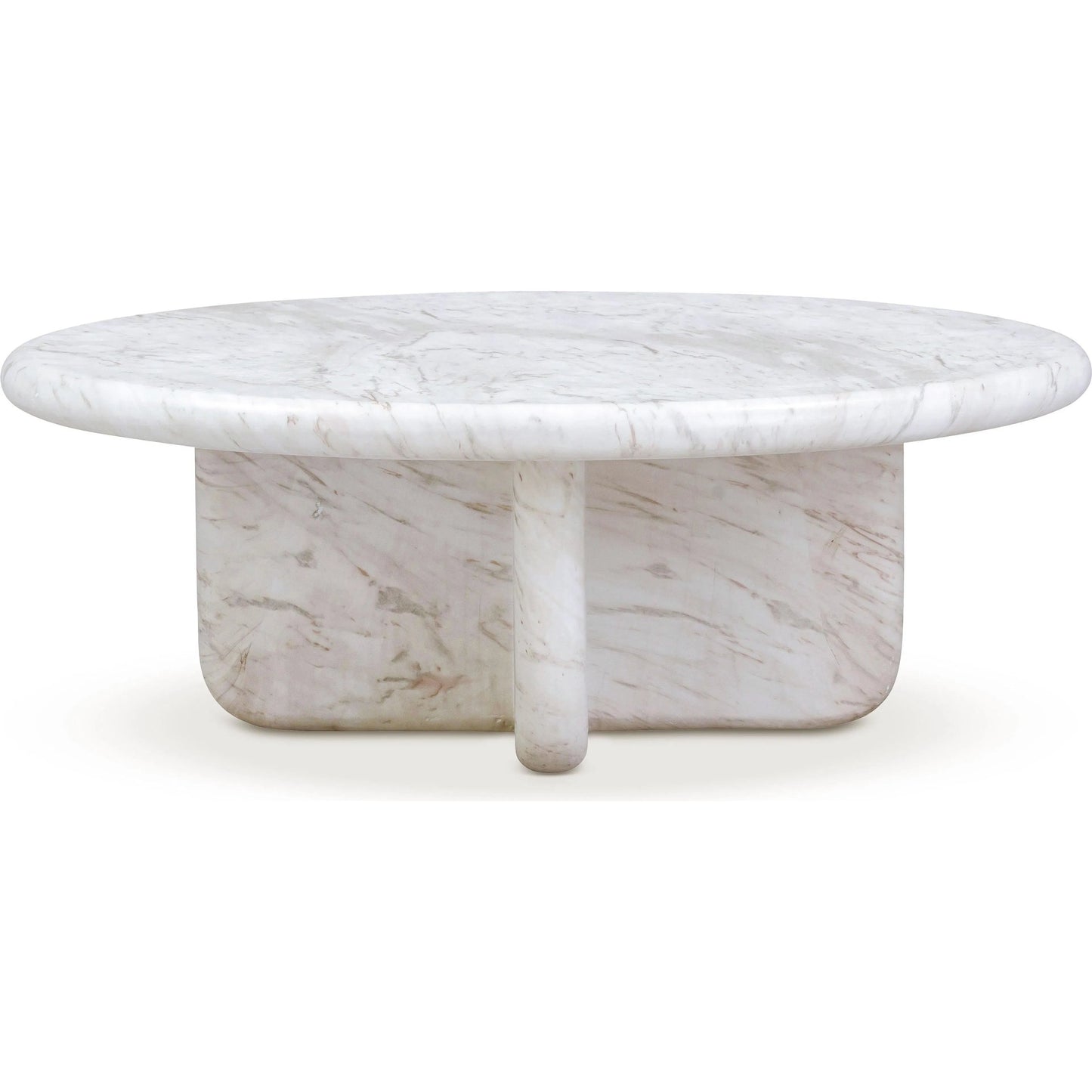 005 SI-2320933 | Unknown | Juju Nesting Marble Coffee Tables by TOV Furniture in white. Made from concrete in a unique style.