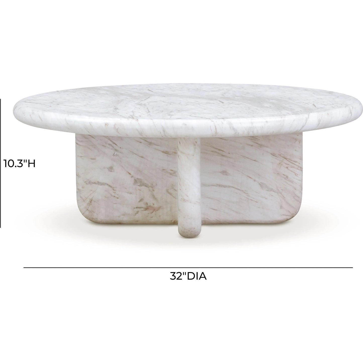 006 SI-2320933 | Unknown | Juju Nesting Marble Coffee Tables by TOV Furniture in white. Made from concrete in a unique style.