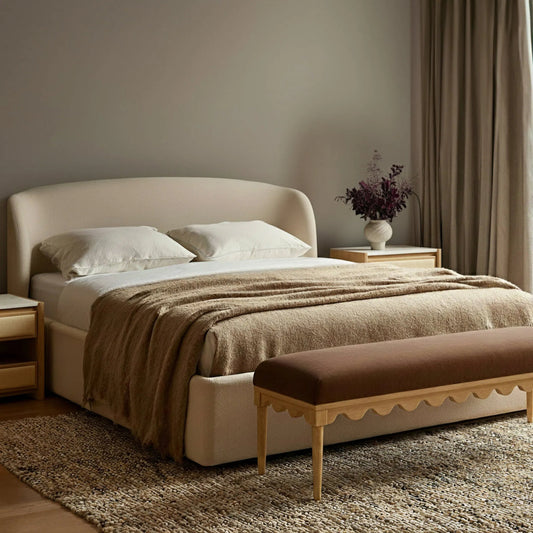 Oodle Vegan Mohair Bench by TOV Furniture. Made from fabric, poplar, rubber wood in a transitional style.