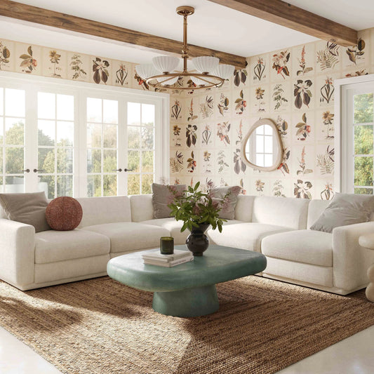 Darial Indoor/Outdoor Coffee Table by TOV Furniture in green. Made from concrete in a unique style.