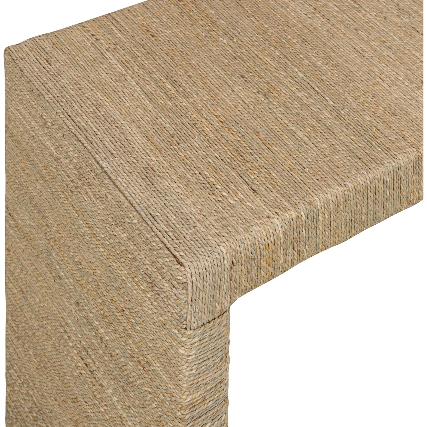 000 SI-2532680 | Closeup | Mona Console Table by TOV Furniture in natural. Made from mdf, seagrass in a unique style.