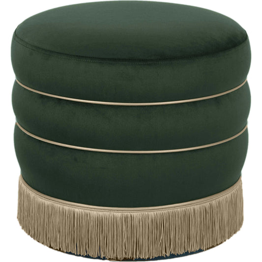 Lakka Velvet Ottoman by TOV Furniture. Made from mdf, vegan leather, velvet in a modern style.