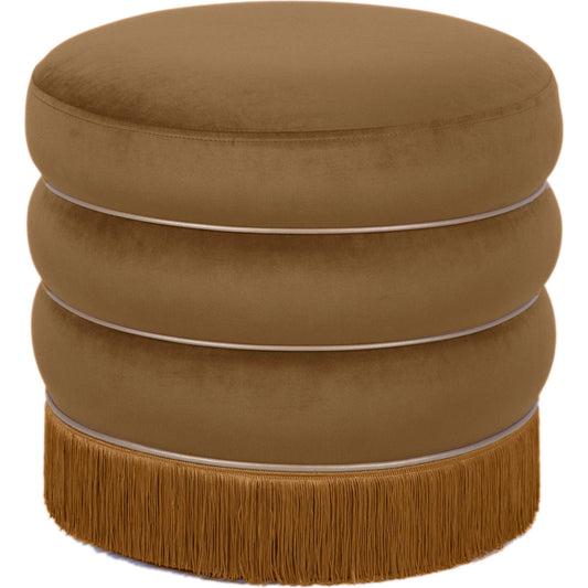 Lakka Velvet Ottoman by TOV Furniture. Made from mdf, vegan leather, velvet in a modern style.