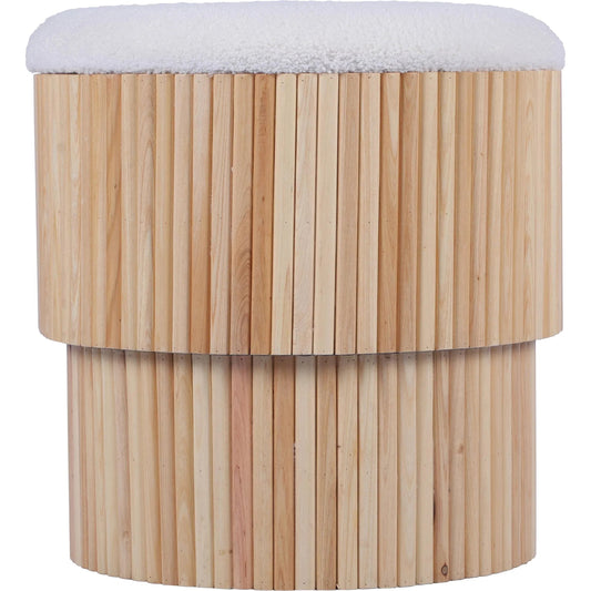 Sagano Tiered Storage Ottoman by TOV Furniture. Made from mdf, polyester in a cottage & farmhouse style.