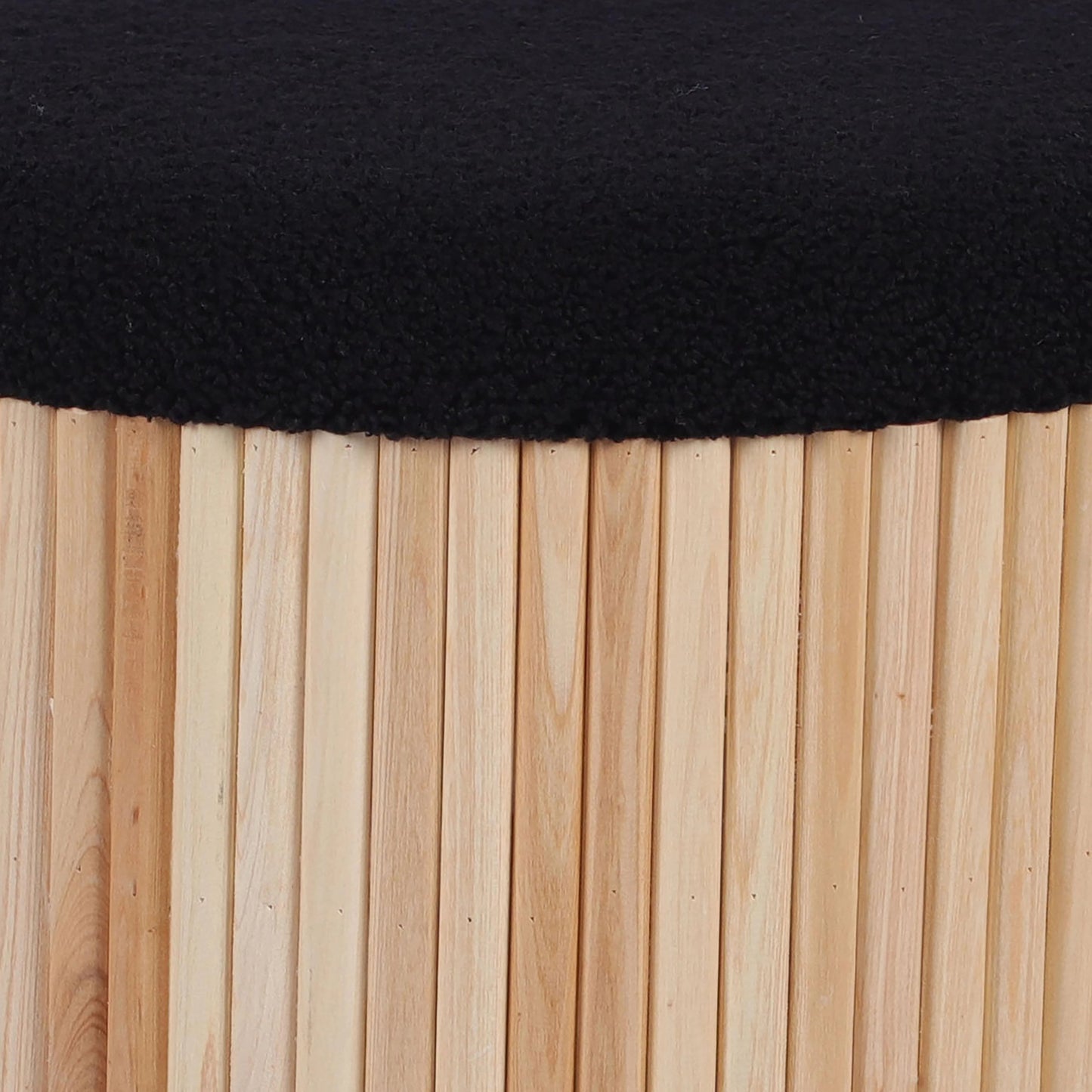 005 SI-2122173 | Closeup | Sagano Tiered Storage Ottoman by TOV Furniture. Made from mdf, polyester in a cottage & farmhouse style.