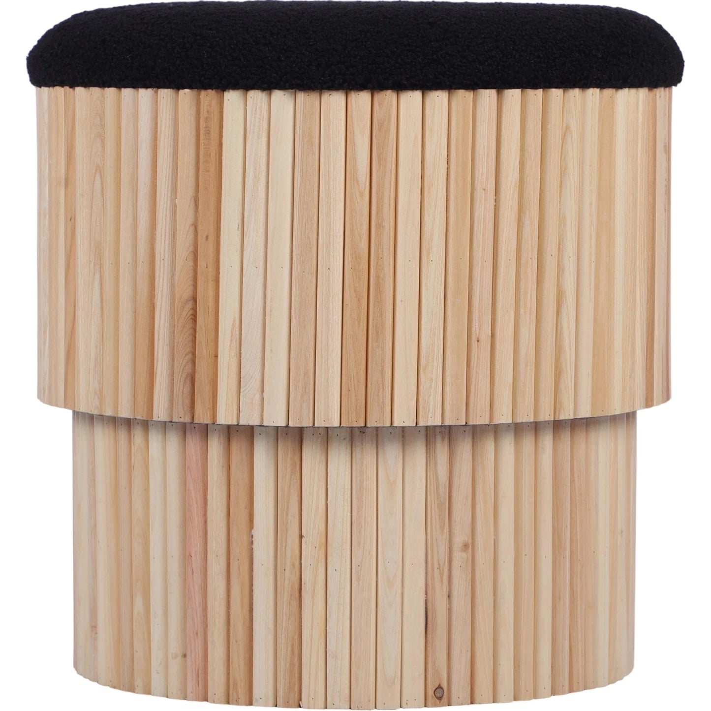 004 SI-2122173 | Additional Silo | Sagano Tiered Storage Ottoman by TOV Furniture. Made from mdf, polyester in a cottage & farmhouse style.