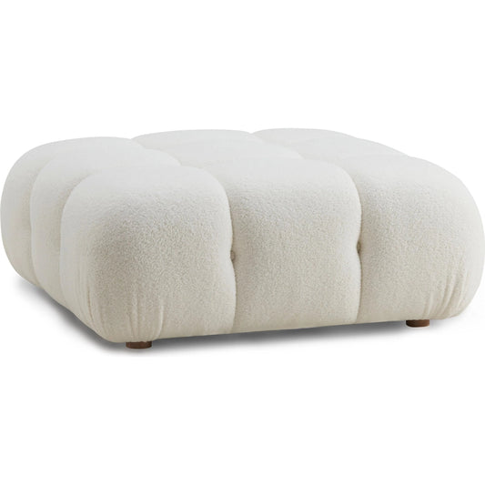 Calliope Vegan Shearling Modular Ottoman by TOV Furniture. Made from fabric, plywood, wood in a transitional style.