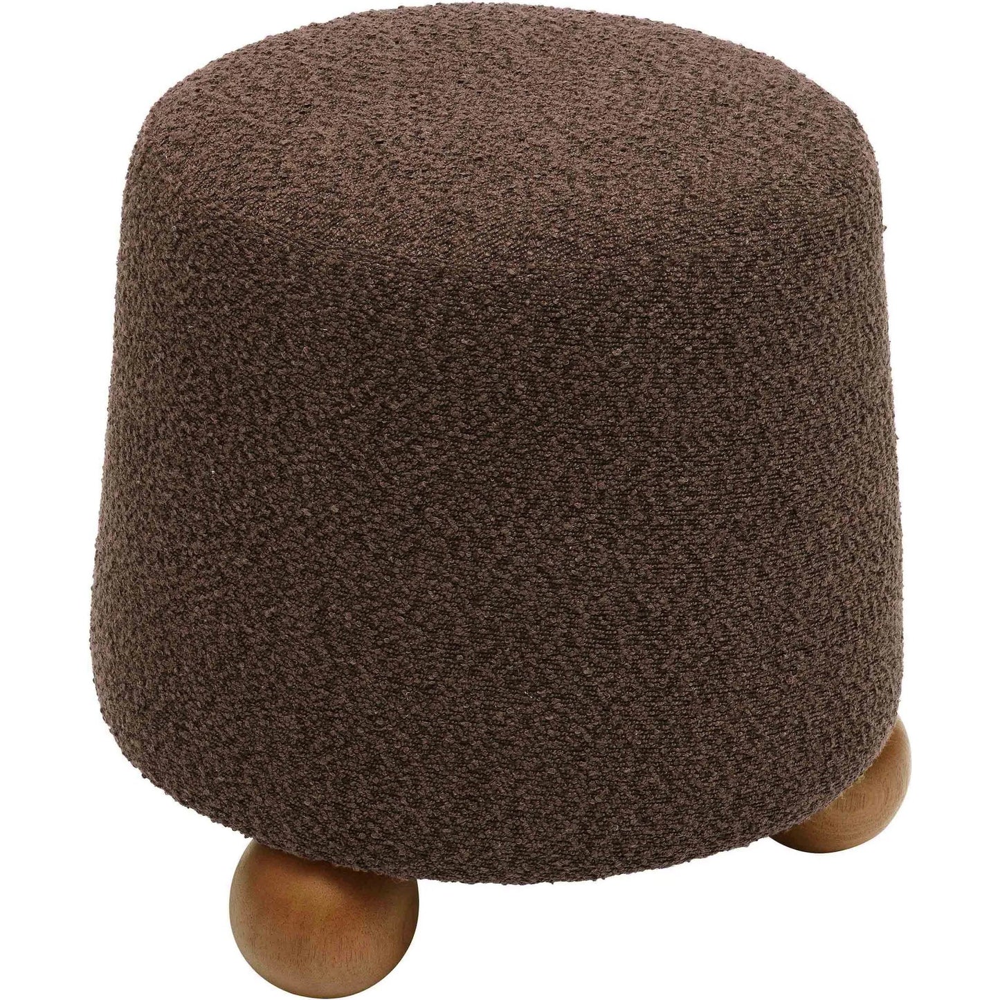 005 SI-2248286 | Unknown | Jaine Boucle Stool by TOV Furniture. Made from boucle, plywood, wood in a unique style.