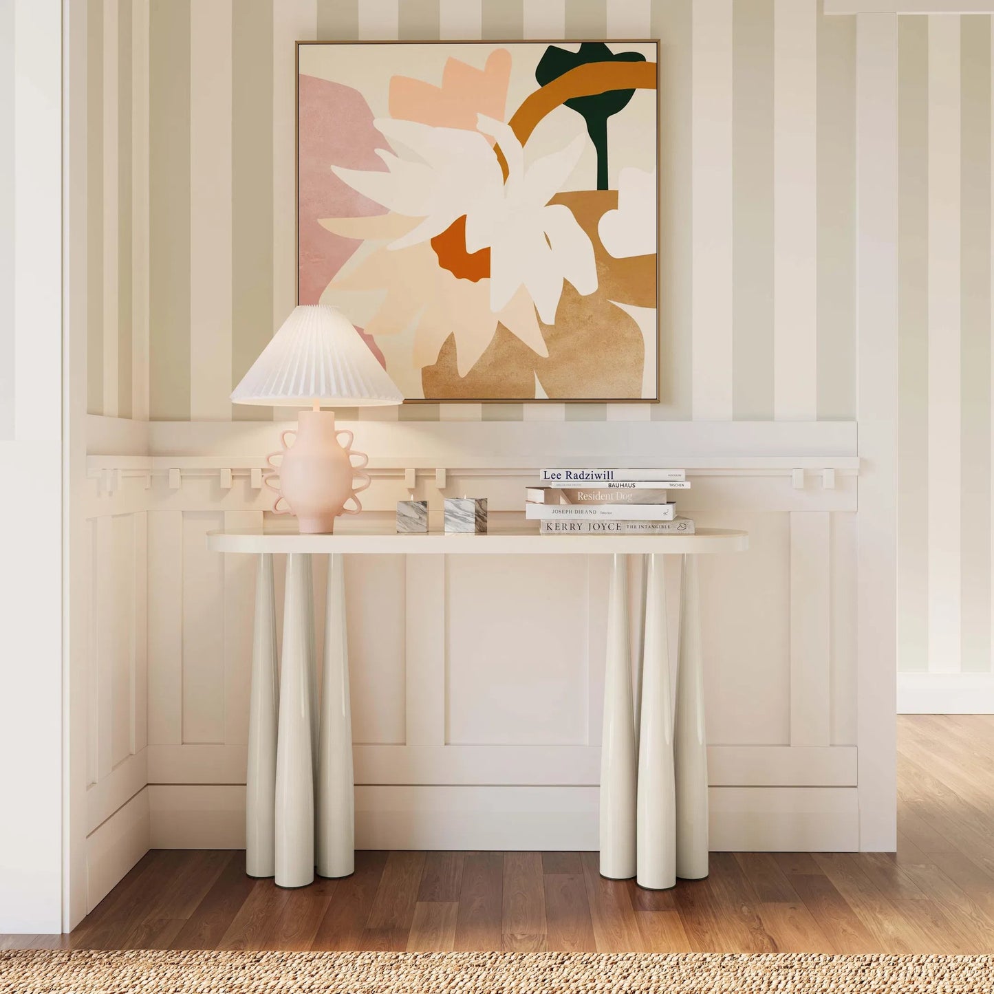 016 SI-2321043 | Lifestyle | Titan Glossy Console Table by TOV Furniture. Made from mdf, steel in a unique style.