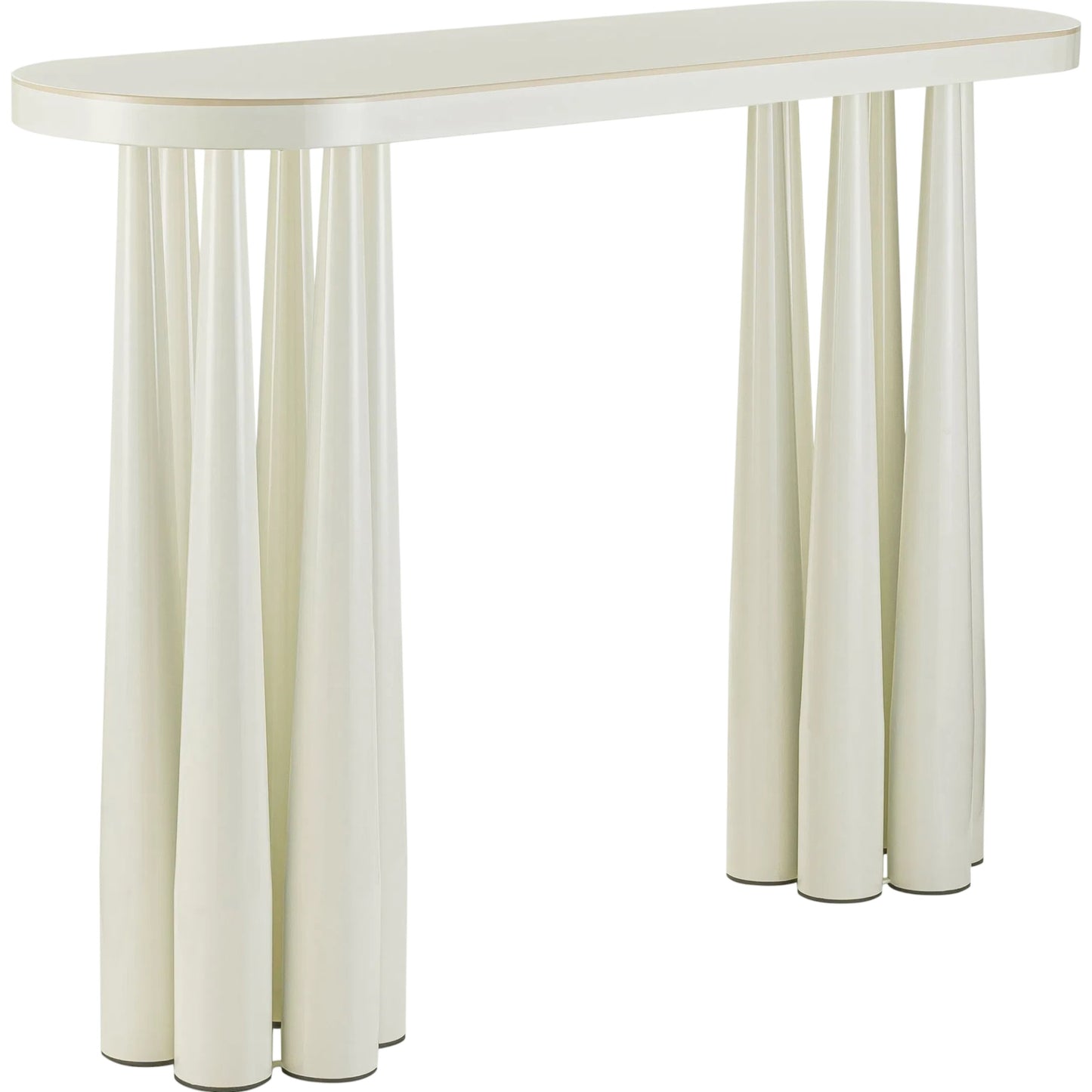 002 SI-2321043 | Primary Silo | Titan Glossy Console Table by TOV Furniture. Made from mdf, steel in a unique style.