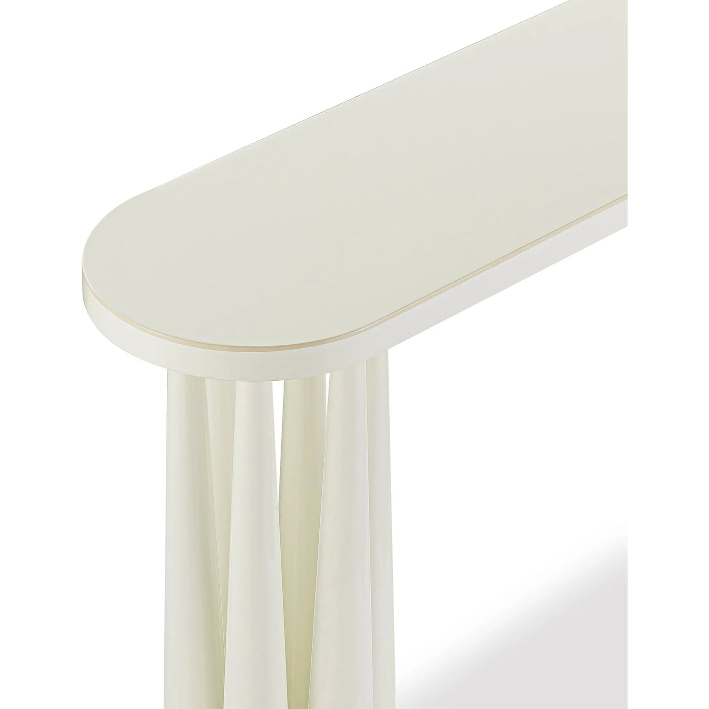 013 SI-2321043 | Closeup | Titan Glossy Console Table by TOV Furniture. Made from mdf, steel in a unique style.