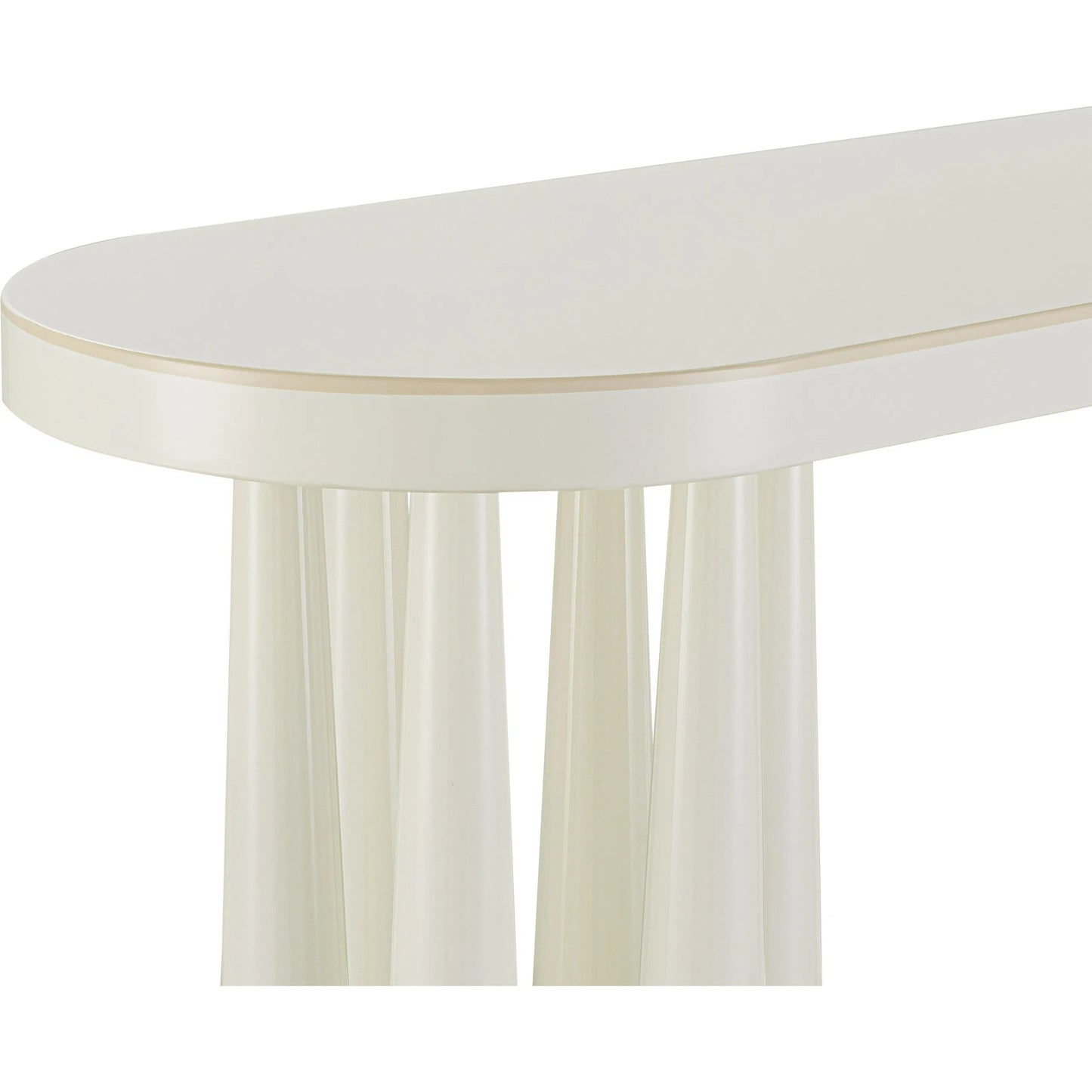 014 SI-2321043 | Closeup | Titan Glossy Console Table by TOV Furniture. Made from mdf, steel in a unique style.