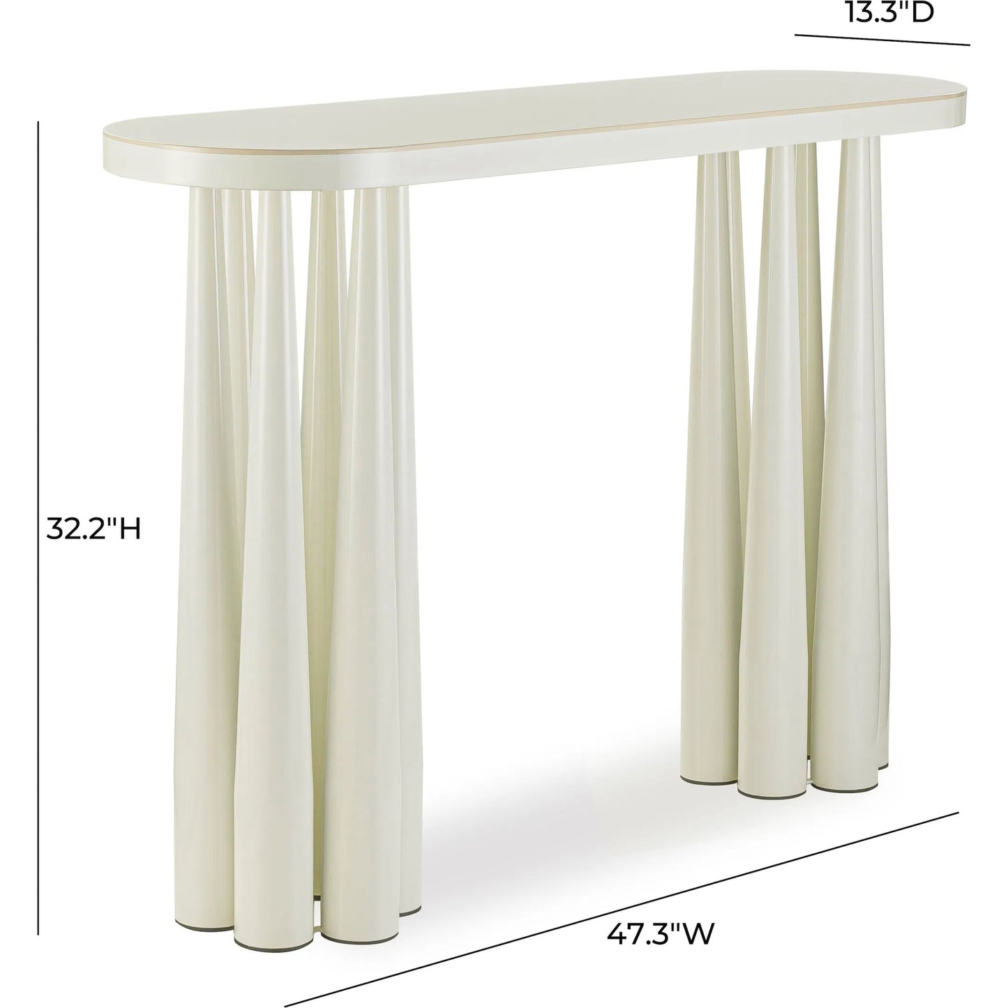 009 SI-2321043 | Additional Silo | Titan Glossy Console Table by TOV Furniture. Made from mdf, steel in a unique style.